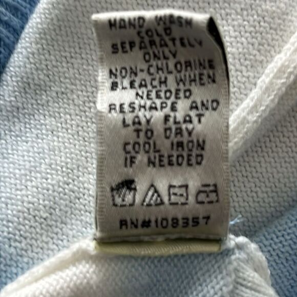 Neiman Marcus Sky Blue and White Cardigan - Picture 9 of 9
